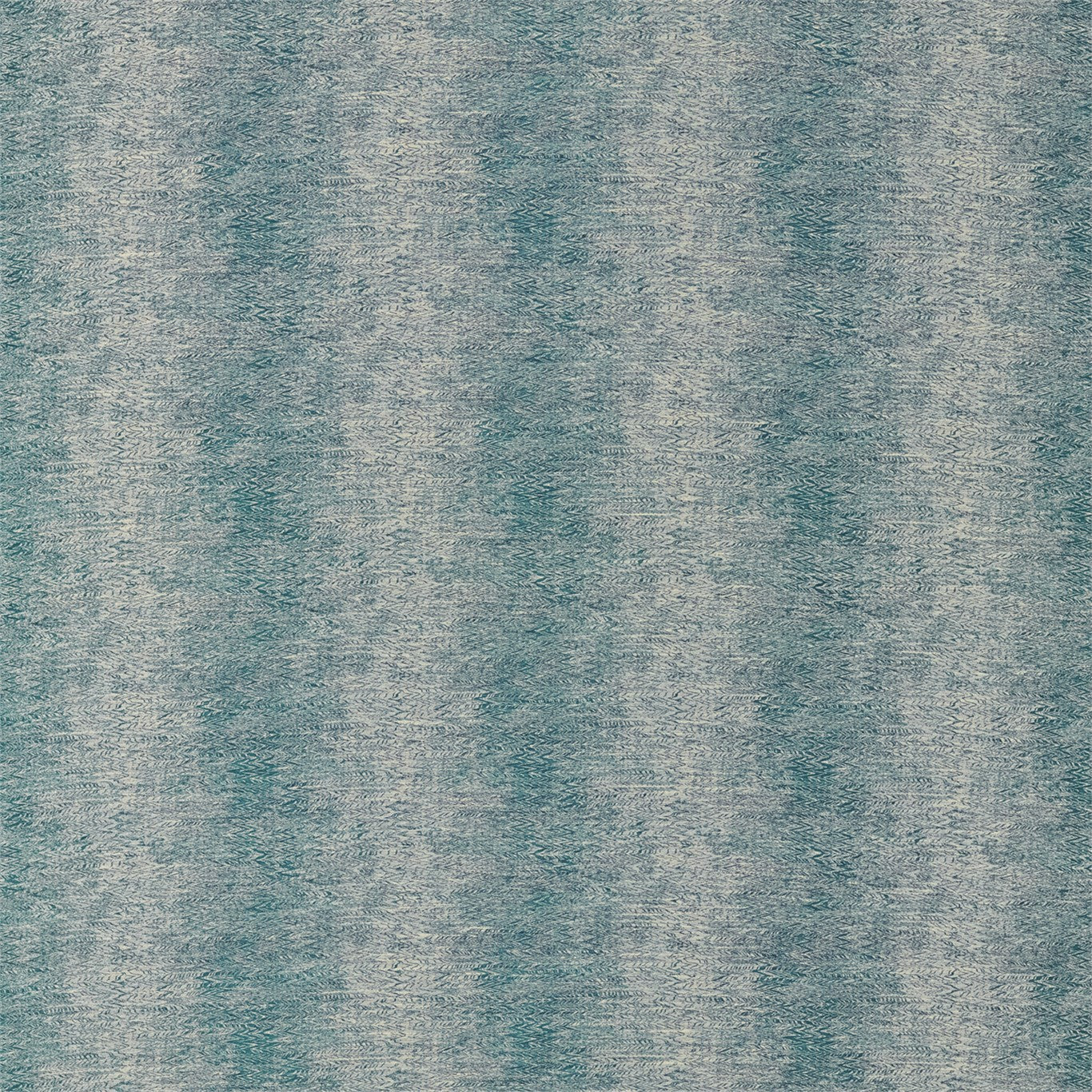 Peacock-striped fabric texture, close-up swatch in teal-blue heather with light gray speckles