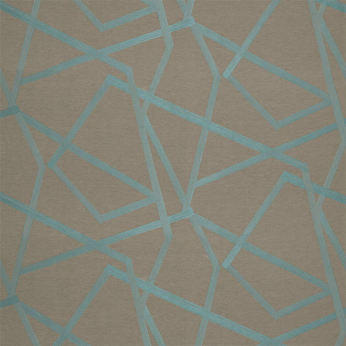 HARLEQUIN Sumi Fabric Geometric Sepia,Teal   - HMOE132220