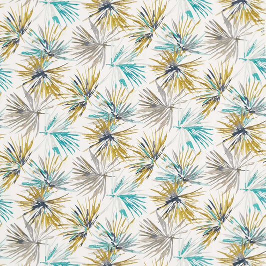 HARLEQUIN Aucuba Fabric Abstract , Graphic Teal,Zest   - HMOE132240