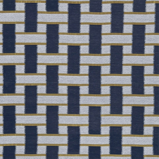 HARLEQUIN Saki  Fabric Other Indigo,Ochre   - HMOS131352