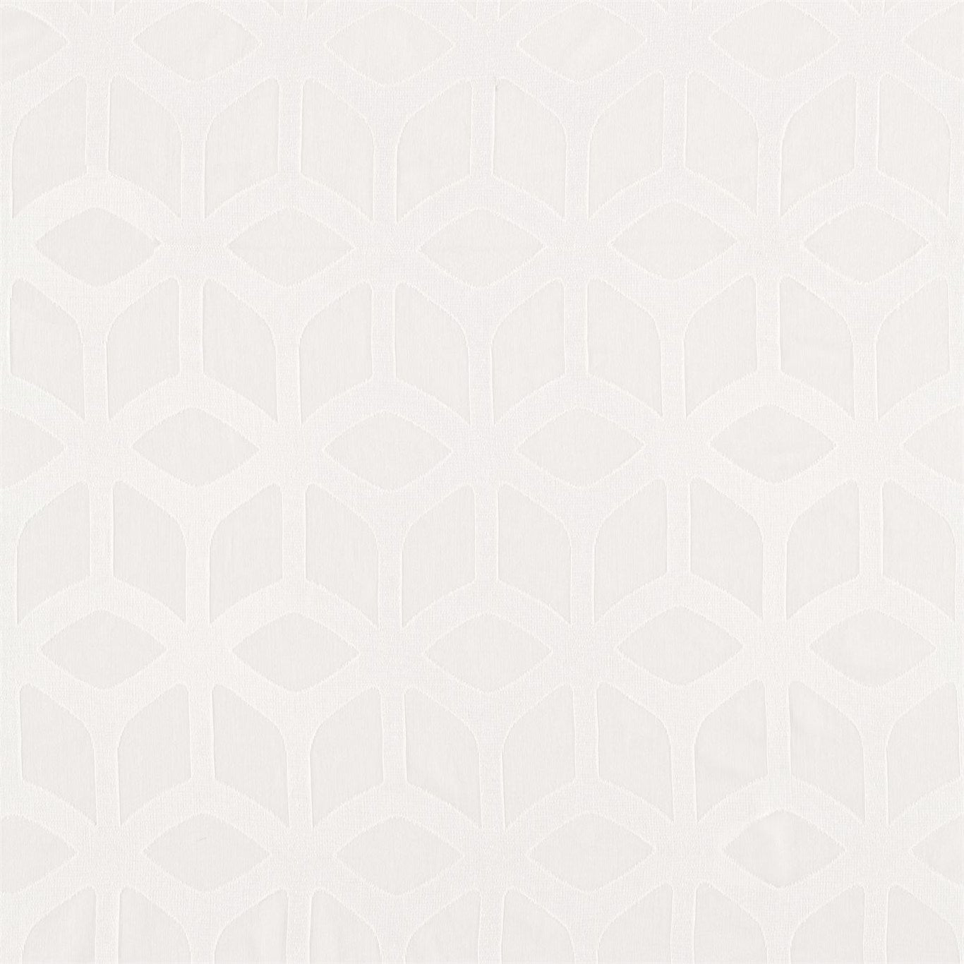 Cream textured wallpaper with a subtle embossed geometric lattice pattern.