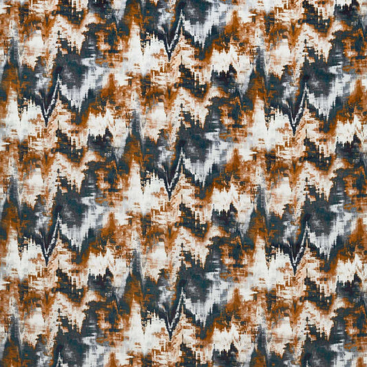 HARLEQUIN Distortion  Fabric Abstract , Graphic Tobacco,Slate,Clay   - HMTC120962