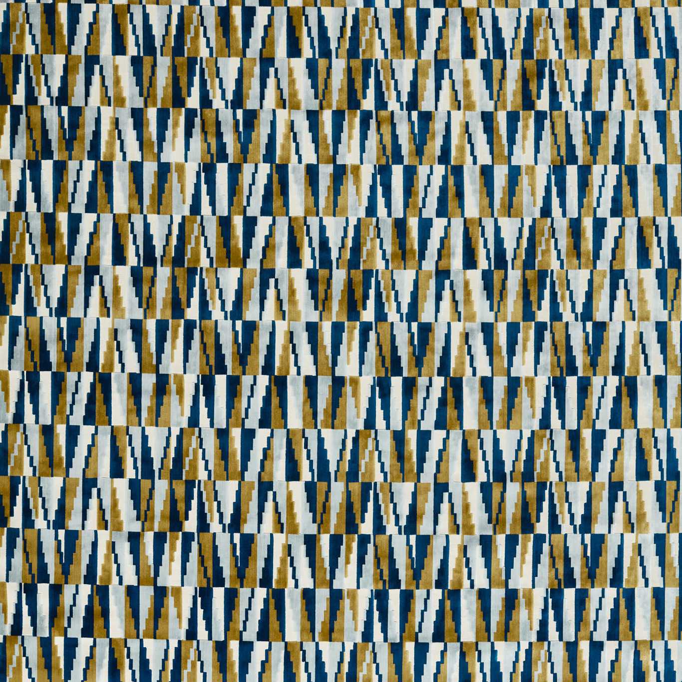 HARLEQUIN Acute  Fabric Geometric Acute Cobalt, Ochre   - HMTC133495