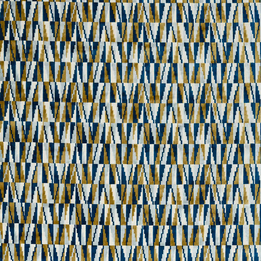 HARLEQUIN Acute  Fabric Geometric Acute Cobalt, Ochre   - HMTC133495
