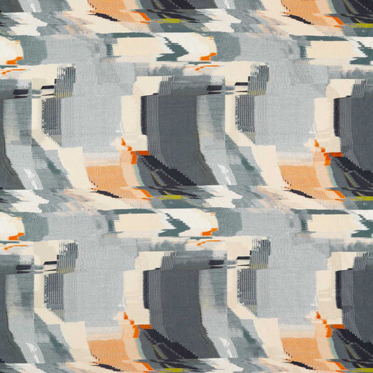 HARLEQUIN Perspective Fabric Abstract , Graphic Slate,Sedona   - HMTE132791