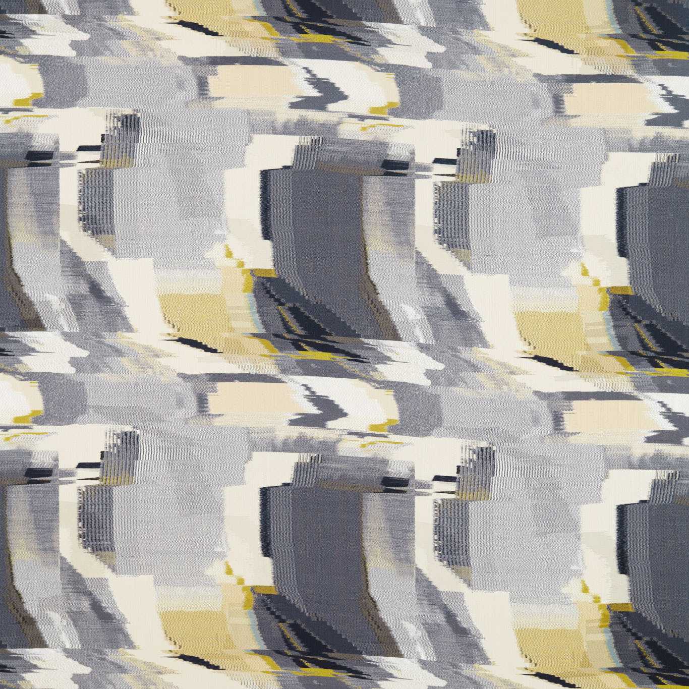HARLEQUIN Perspective Fabric Abstract , Graphic Charcoal,Gold   - HMTE132792