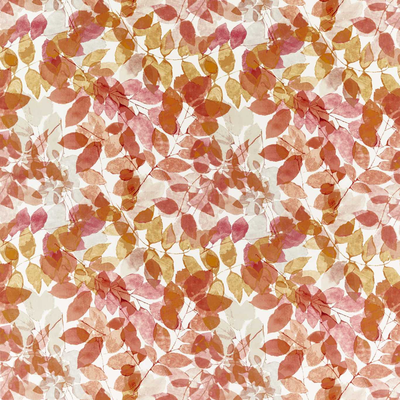 HARLEQUIN Expose Fabric Leaves , Trees Rosewood,Saffron,Parchment   - HMTF120969