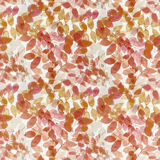 HARLEQUIN Expose Fabric Leaves , Trees Rosewood,Saffron,Parchment   - HMTF120969