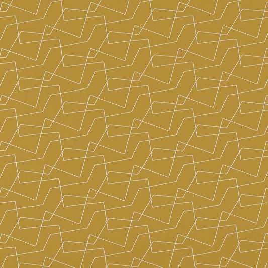 HARLEQUIN Extensity Fabric Abstract , Graphic Saffron, Pearl   - HMTF133480