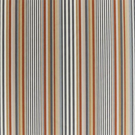 HARLEQUIN Rosita Fabric Stripes Graphite,Harissa,Jute   - HMUC133083