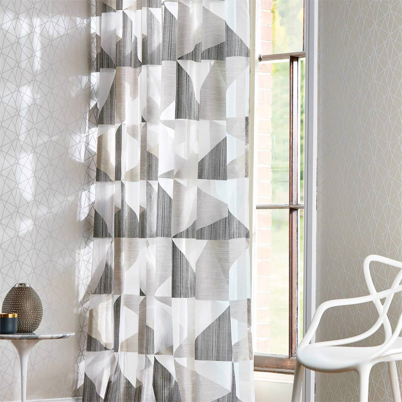 HARLEQUIN Vivo  Fabric Geometric Mortar,Gold   - HMVO132816