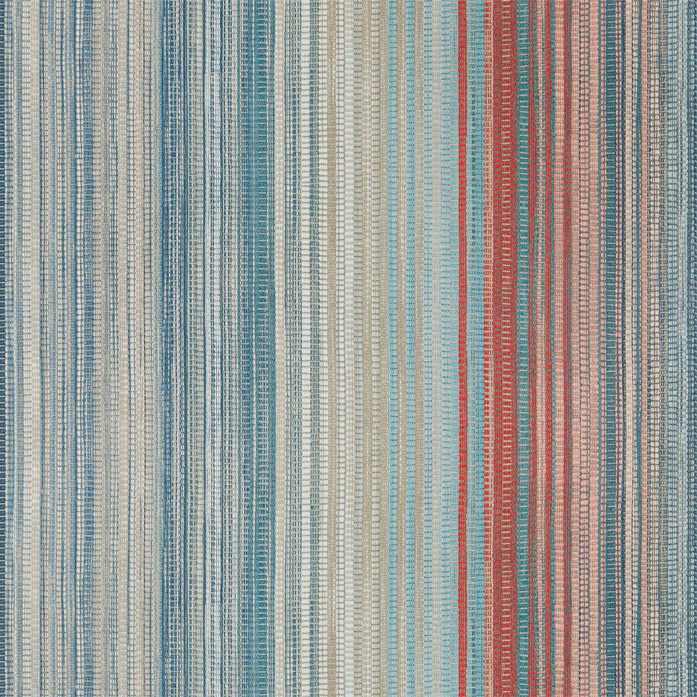 HARLEQUIN Spectro Stripe  Wallpaper Stripes Teal,Sedona,Rust  Gravure Wide Width Vinyl - HMWF111961