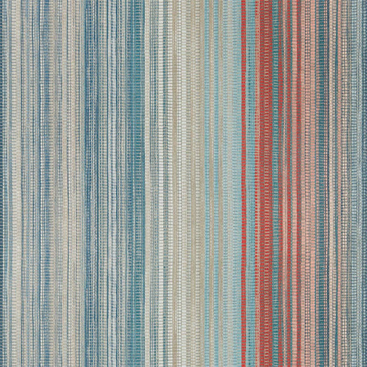 HARLEQUIN Spectro Stripe  Wallpaper Stripes Teal,Sedona,Rust  Gravure Wide Width Vinyl - HMWF111961