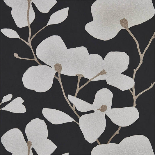 HARLEQUIN Kienze Shimmer Wallpaper Contemporary, Floral Steel,Graphite  Rotary Wide Width Printed Wallpaper - HMWF111973