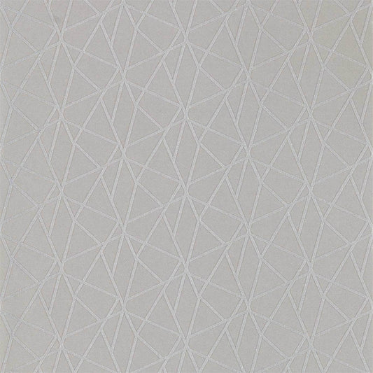 HARLEQUIN Zola Shimmer Wallpaper Geometric Steel  Rotary Printed Wallpaper - HMWF111976