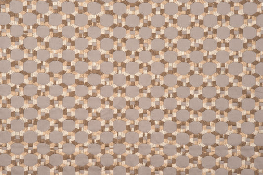 SCALAMANDRE OUTLET  FABRIC ISLAND TRELLIS  FABRIC TAUPE   - HN 000142014 NEW SKU # HN420140001