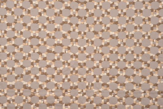 SCALAMANDRE OUTLET  FABRIC ISLAND TRELLIS  FABRIC TAUPE   - HN 000142014