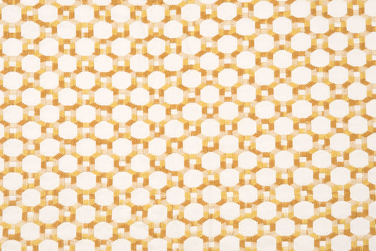 SCALAMANDRE  ISLAND TRELLIS FABRIC YELLOW   - HN 000242014