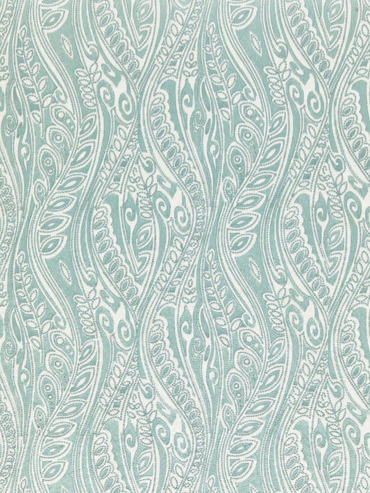 SCALAMANDRE OUTLET  FABRIC FANFARE  FABRIC AQUA   - HN 000342009 NEW SKU # HN420090003