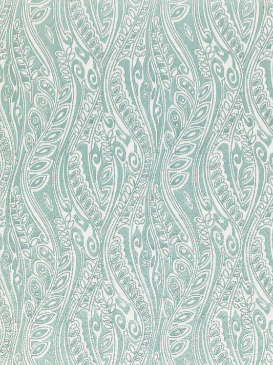 SCALAMANDRE OUTLET  FABRIC FANFARE  FABRIC AQUA   - HN 000342009