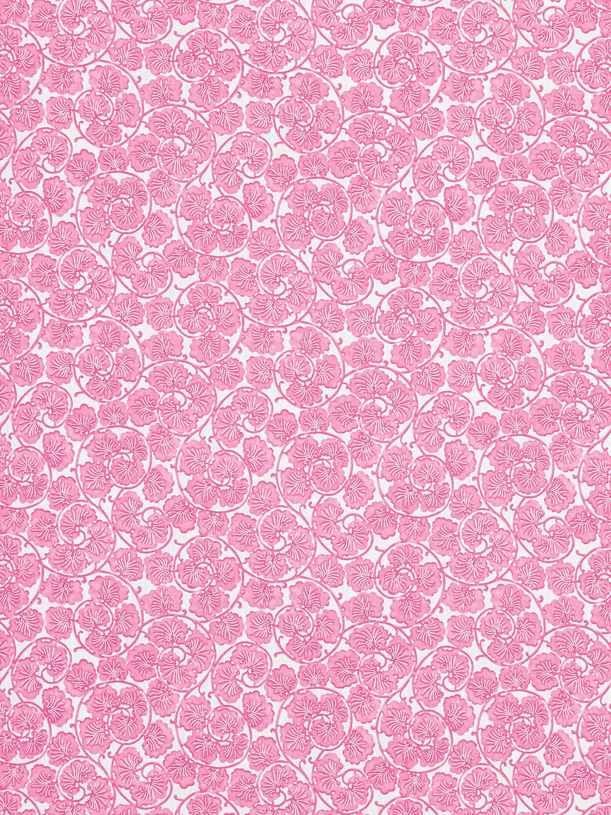 Pink floral lace pattern with delicate repeating motifs; vintage-inspired lace fabric for dresses or crafts.