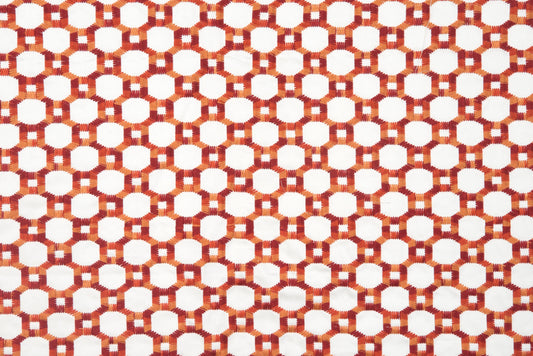 SCALAMANDRE  ISLAND TRELLIS FABRIC RED   - HN 000442014