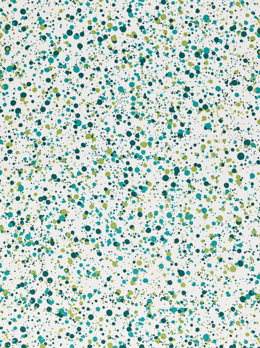 SCALAMANDRE  SPATTER COTTON PRINT FABRIC MERMAID   - HN 000GF0153