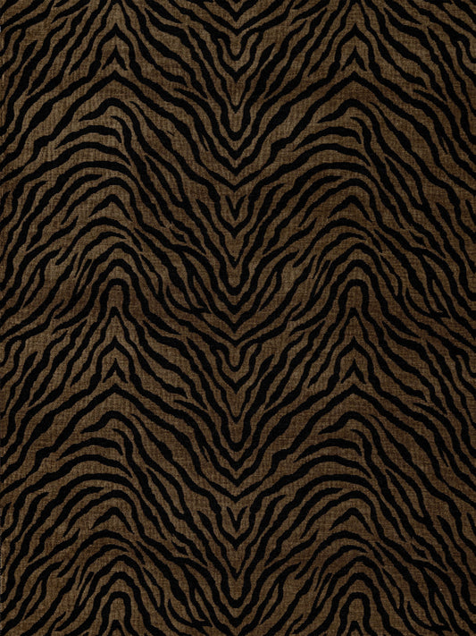 SCALAMANDRE OUTLET  FABRIC RAJ CHENILLE  FABRIC BROWN ,  BLACK   - HN 00CEW0897 NEW SKU # HNW089700CE