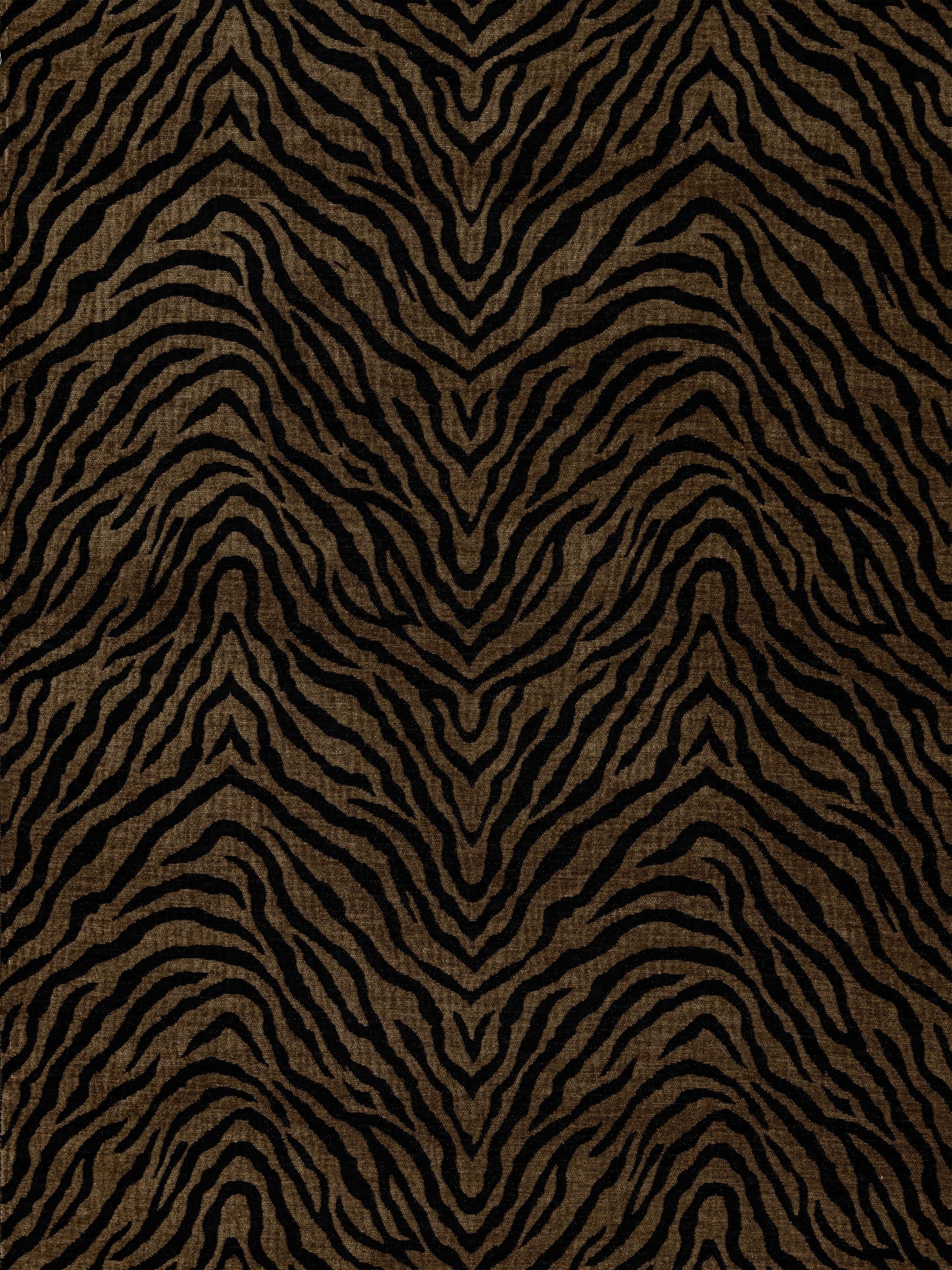 SCALAMANDRE OUTLET  FABRIC RAJ CHENILLE  FABRIC BROWN ,  BLACK   - HN 00CEW0897