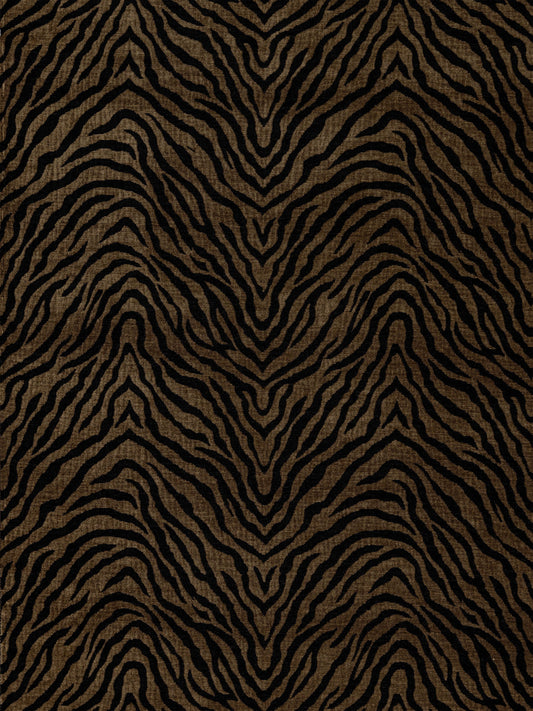 SCALAMANDRE OUTLET  FABRIC RAJ CHENILLE  FABRIC BROWN ,  BLACK   - HN 00CEW0897