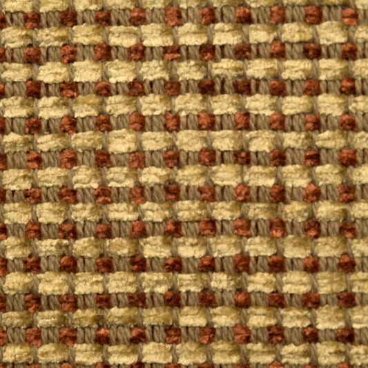 SCALAMANDRE OUTLET  FABRIC LANGHORNE CHENILLE  FABRIC RUST, TAN   - HN 00FAW0886 NEW SKU # HNW088600FA