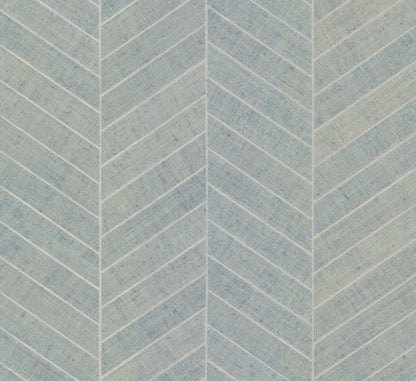 York Wallcoverings Grasscloth and Natural Resource Atelier Herringbone Lagoon Wallpaper Feature Wall Grasscloth Greys   - HO2106GV