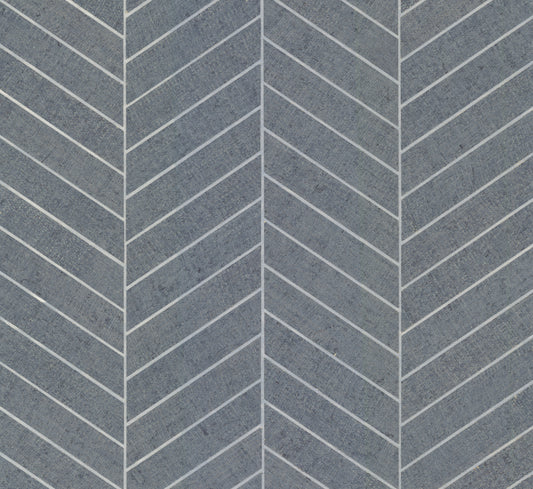 York Wallcoverings Grasscloth and Natural Resource Atelier Herringbone Steel Blue Wallpaper Feature Wall Grasscloth Blues   - HO2107GV