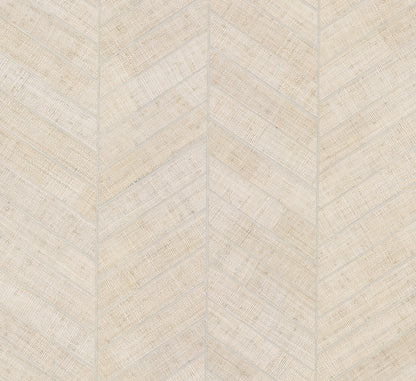 York Wallcoverings Grasscloth and Natural Resource Atelier Herringbone White Wallpaper Feature Wall Grasscloth Whites and Off-Whites   - HO2108GV