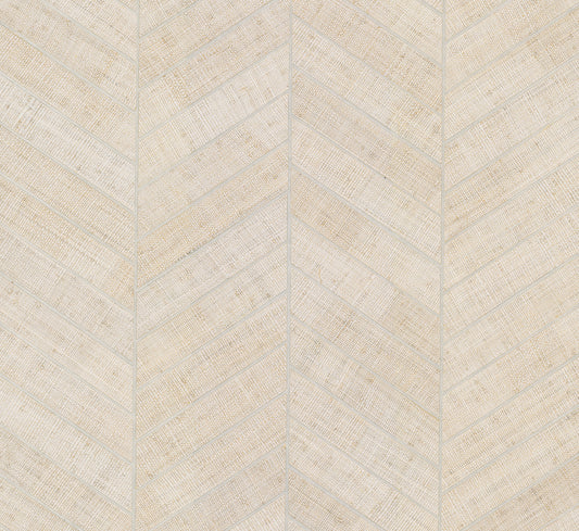 York Wallcoverings Grasscloth and Natural Resource Atelier Herringbone White Wallpaper Feature Wall Grasscloth Whites and Off-Whites   - HO2108GV