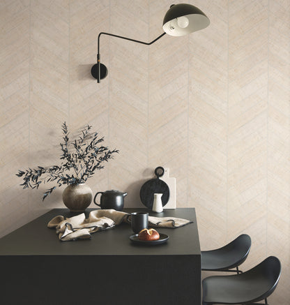 York Wallcoverings Grasscloth and Natural Resource Atelier Herringbone White Wallpaper Feature Wall Grasscloth Whites and Off-Whites   - HO2108GV