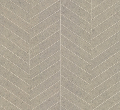 York Wallcoverings Grasscloth and Natural Resource Atelier Herringbone Linen Wallpaper Feature Wall Grasscloth Browns   - HO2109GV