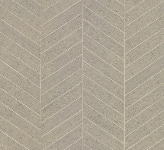 York Wallcoverings Grasscloth and Natural Resource Atelier Herringbone Linen Wallpaper Feature Wall Grasscloth Browns   - HO2109GV