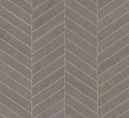 York Wallcoverings Traveler Atelier Herringbone Grey Wallpaper  Geometrics Greys   - HO2110
