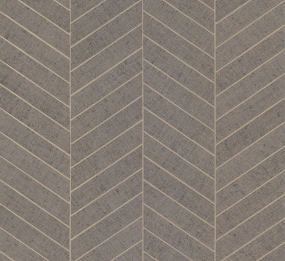 York Wallcoverings Traveler Atelier Herringbone Natural Grey Wallpaper Feature Wall Grasscloth Greys   - HO2110GV