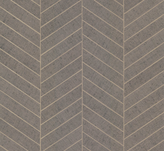 York Wallcoverings Traveler Atelier Herringbone Natural Grey Wallpaper Feature Wall Grasscloth Greys   - HO2110GV