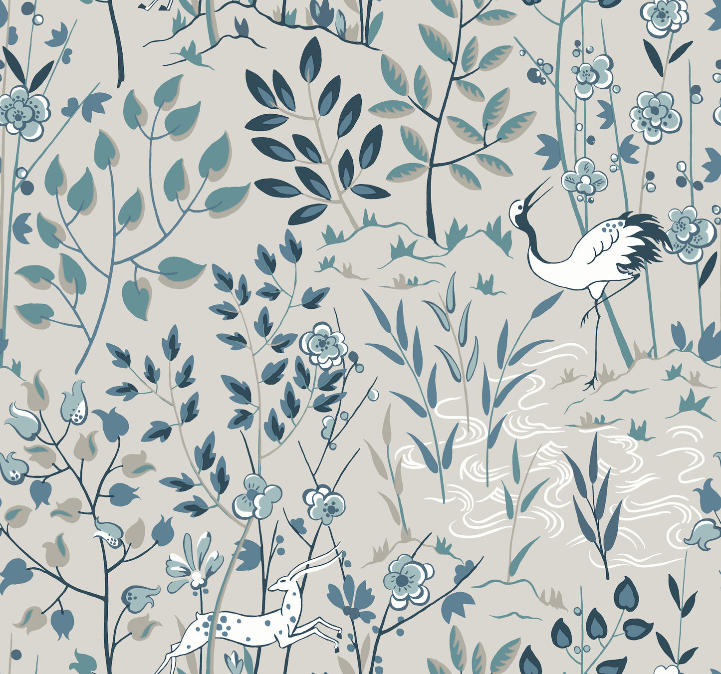 York Wallcoverings Traveler Aspen Grey Wallpaper  Animals Greys   - HO2129
