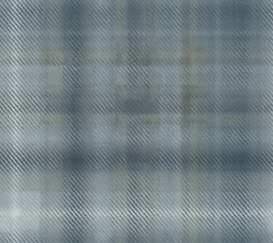 York Wallcoverings Traveler Sterling Plaid Blue Wallpaper  Plaids and Checks Blues   - HO2158