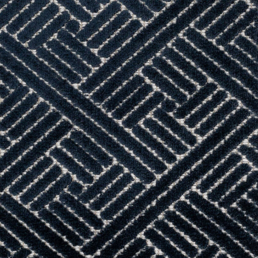 STOUT TEXTILES  UPHOLSTERY,VELVET TRADITIONAL, GEOMETRIC BALTIC,PACIFIC   - HODG-1