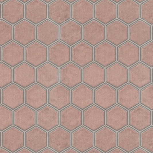 JF Fabrics HONEYCOMB 44 Fabric Geometric,Traditional Pink  Velvet - 8430844 J8581