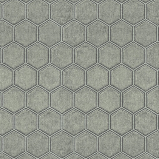 JF Fabrics HONEYCOMB 94 Fabric Geometric,Traditional Grey,Silver  Velvet - 8430894 J8591