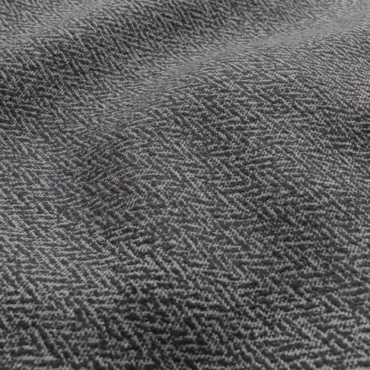 JF Fabrics FibreGuard Outdoor HORIZON 96 Fabric Geometric, Texture Charcoal, Grey  Outdoor, Boucle - 9845896 J9651