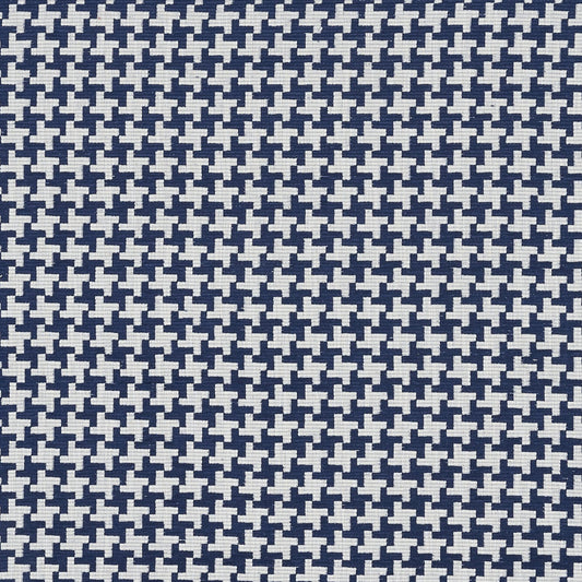 JF Fabrics Crypton Home HOUNDSTOOTH 69 Fabric Houndstooth, Texture Navy, White  Woven, Chenille - 8945969 J8921