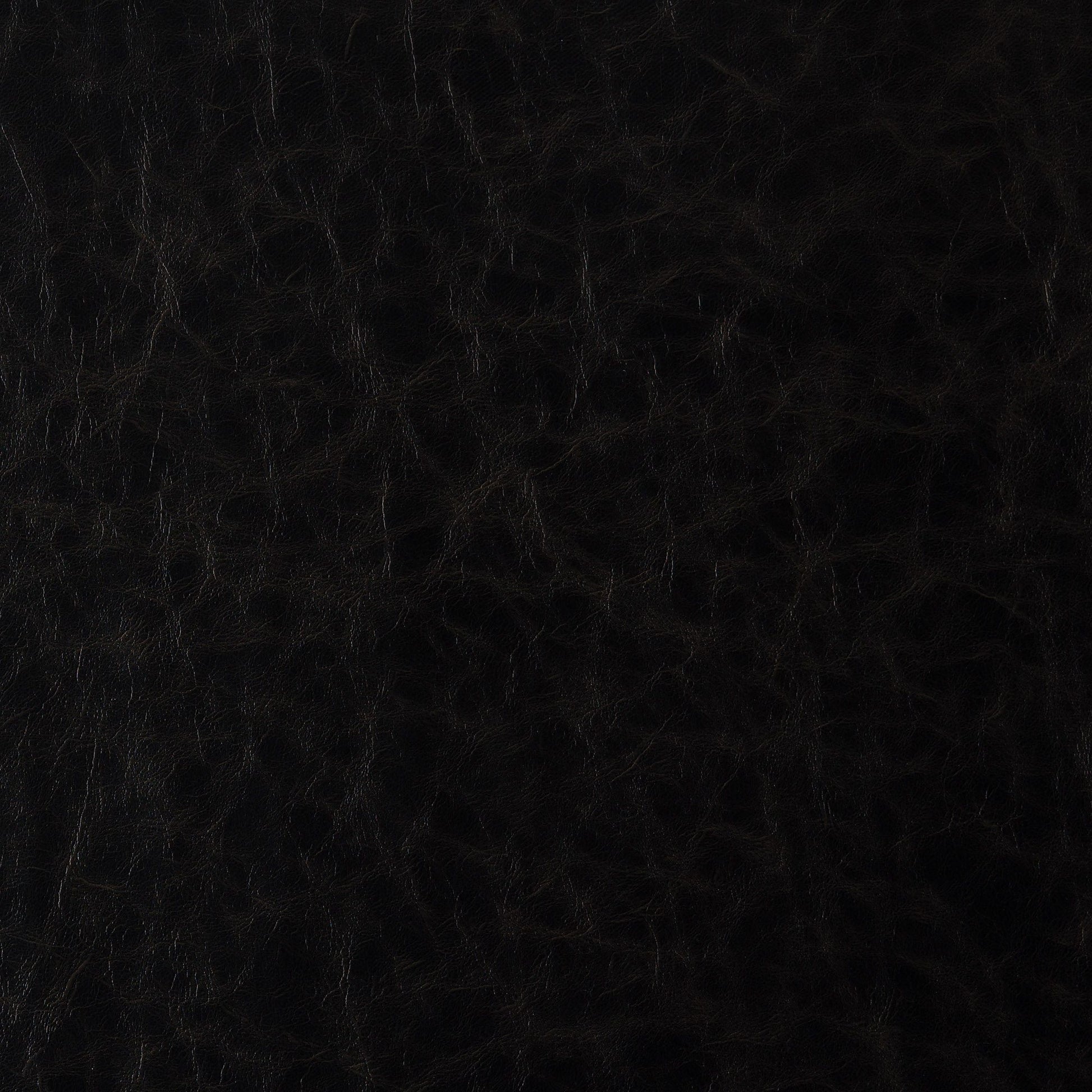 Close-up of black vegan leather fabric with fine grain and subtle sheen.