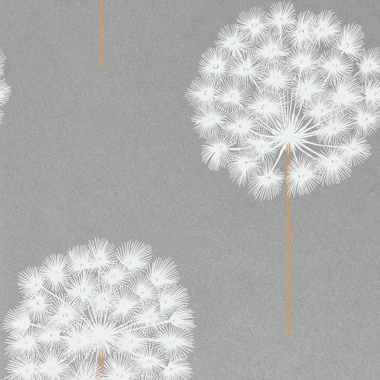 HARLEQUIN Amity Wallpaper Contemporary, Floral Pewter,Brass  Rotary/Gravure Wallpaper - HPUT111888